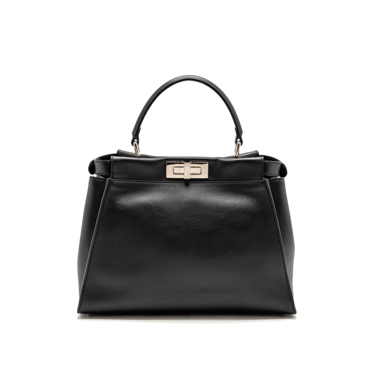 Fendi Medium Monster Eyes Peekaboo Bag Calfskin Black SHW