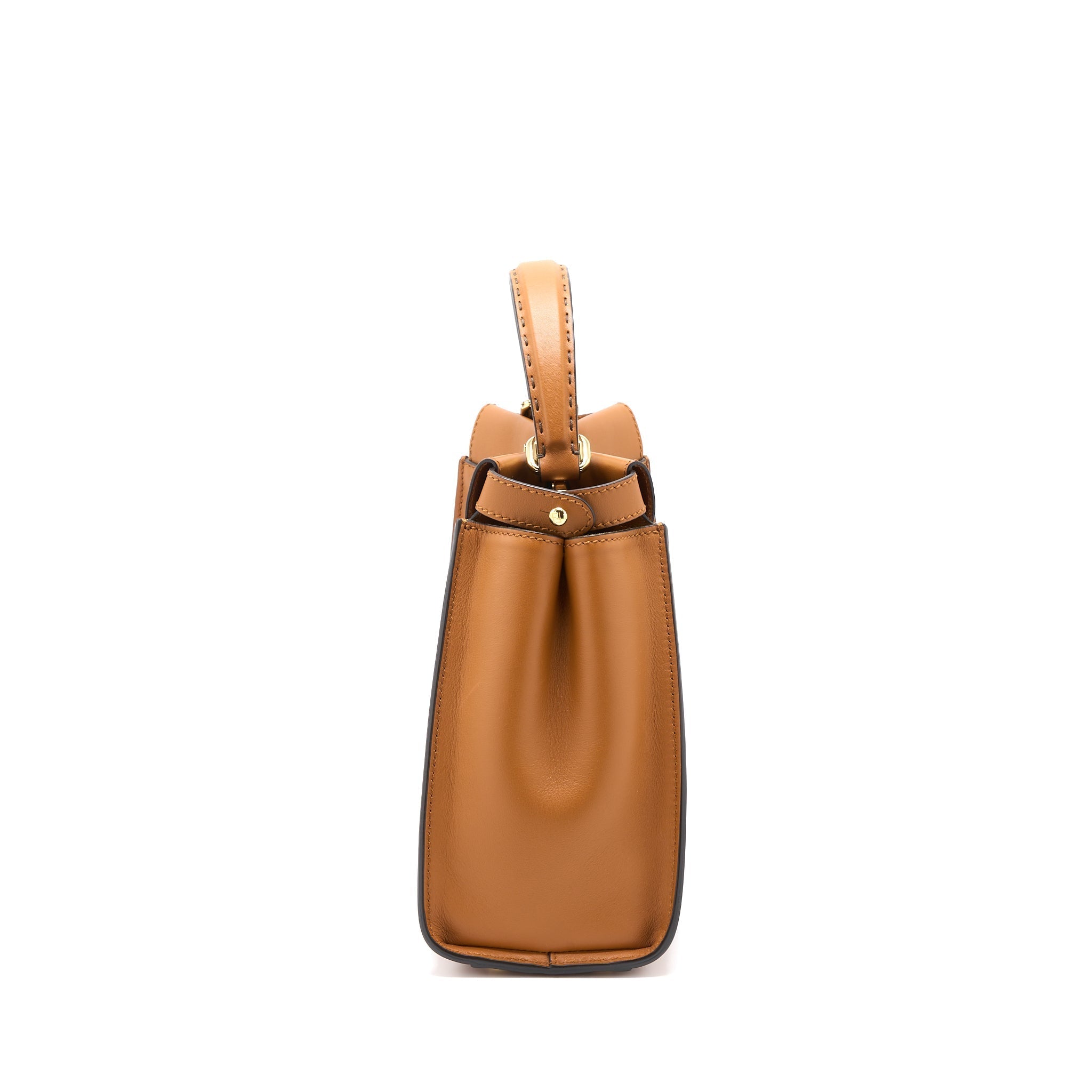 FENDI MEDIUM PEEKABOO BAG CALFSKIN CARAMEL GHW