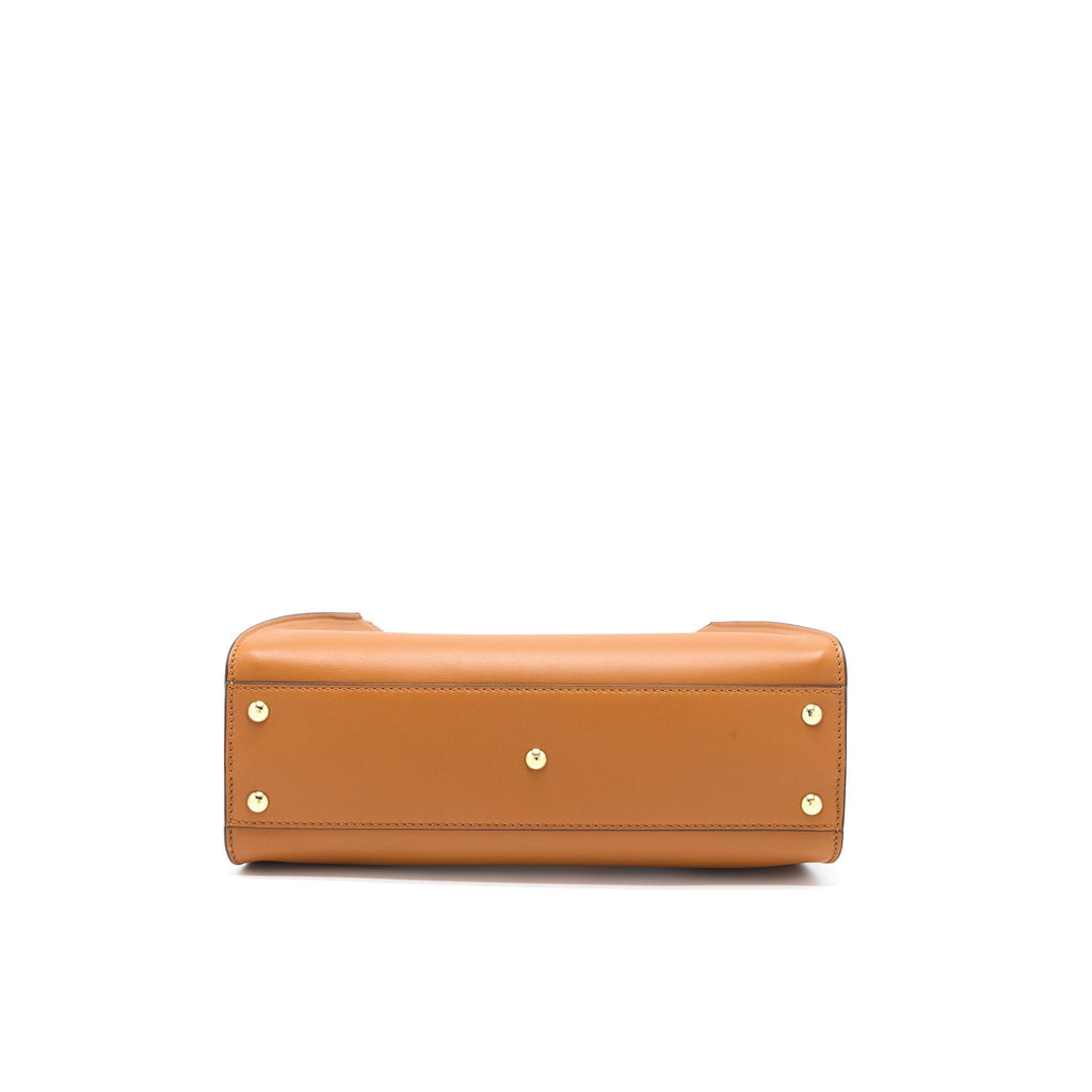 FENDI MEDIUM PEEKABOO BAG CALFSKIN CARAMEL GHW