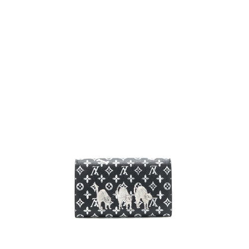 LOUIS VUITTON TWIST CHAIN WALLET MONOGRAM CATOGRAM CAT BLACK