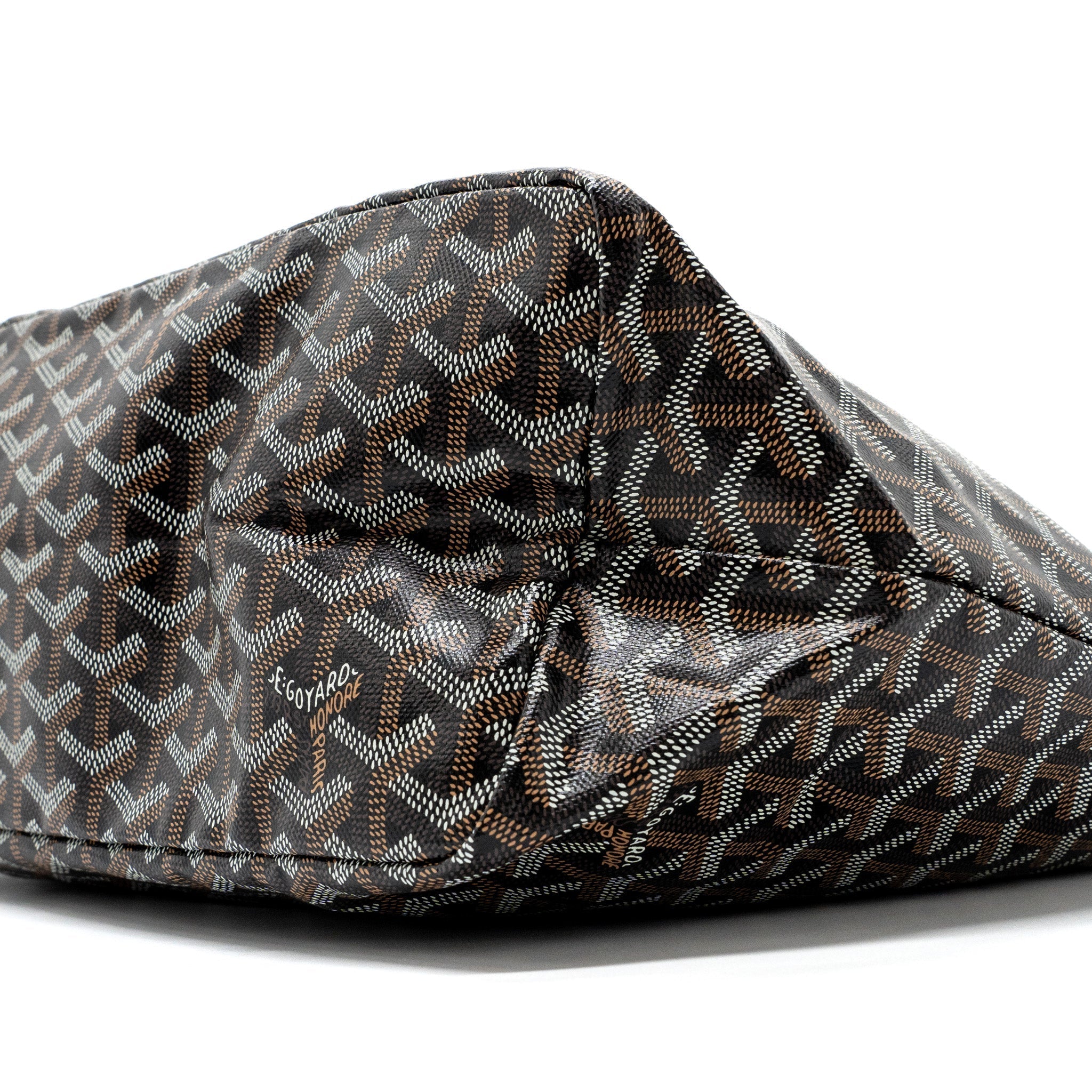 GOYARD SAINT LOUIS PM TOTE BAG GOYARD LINE CANVAS BLACK SHW