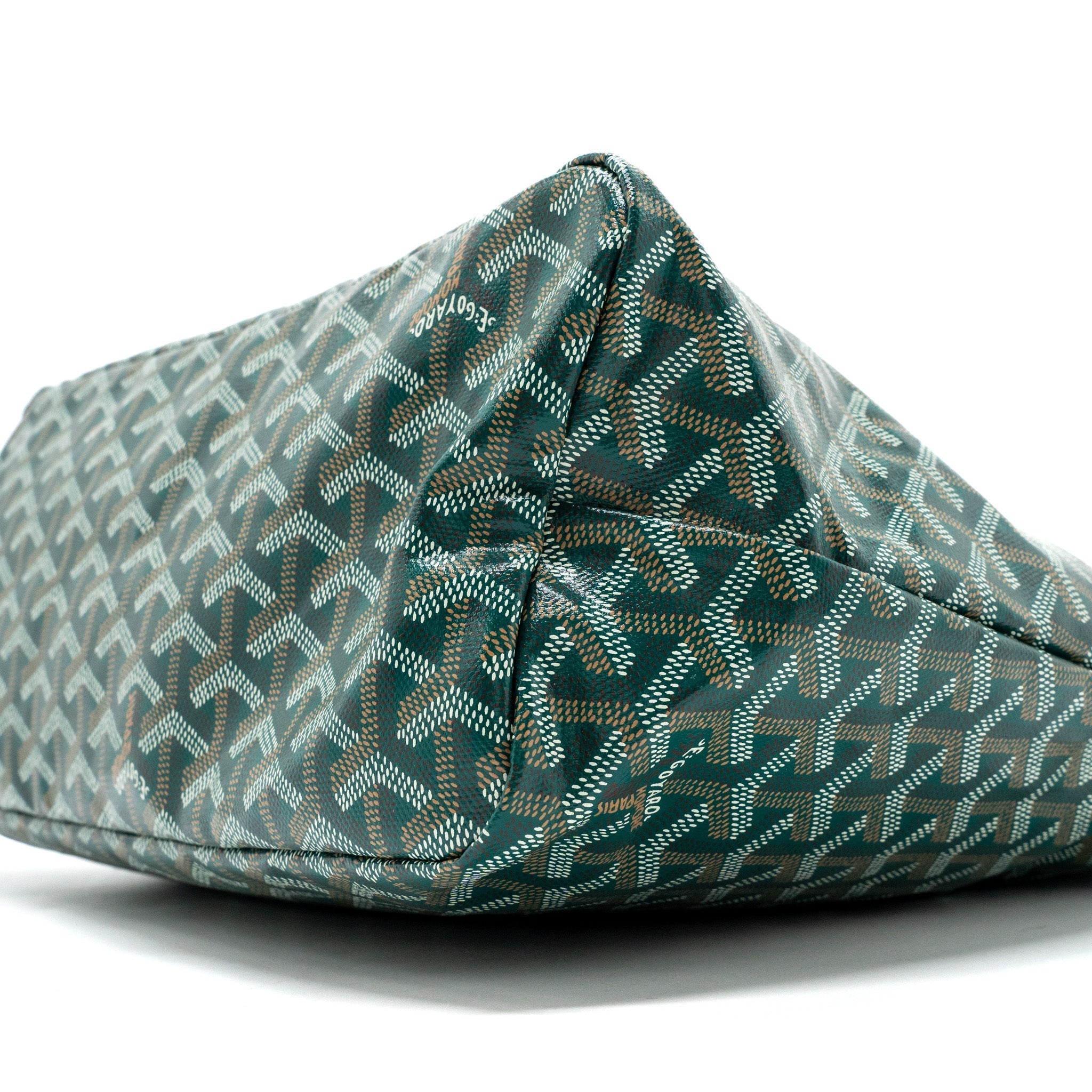 GOYARD BOHEME HOBO BAG GOYARD LINE CANVAS / CALFSKIN GREEN SHW