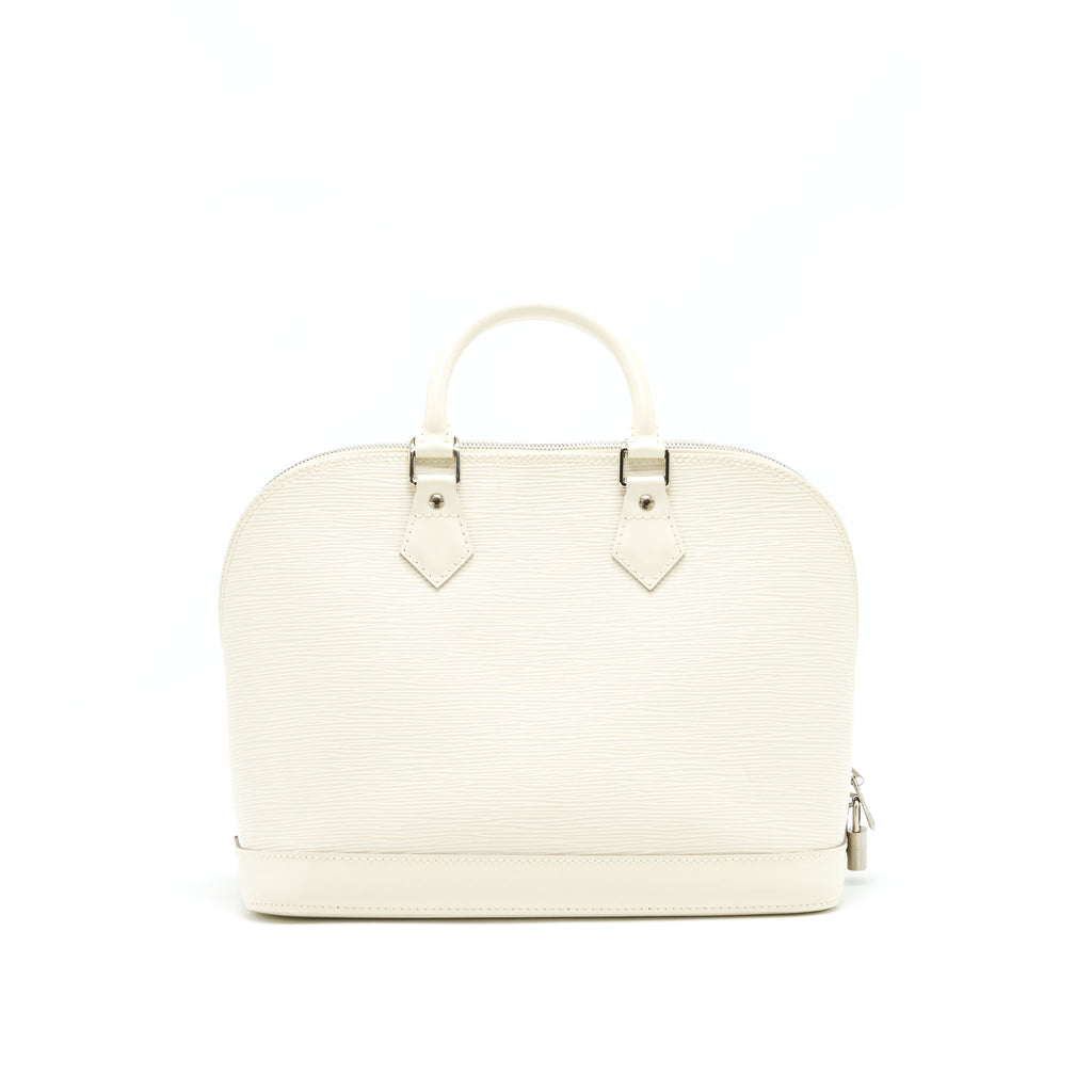 LOUIS VUITTON ALMA MM EPI LEATHER WHITE SHW