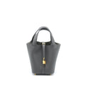HERMES PICOTIN 18 LOCK BAG CLEMENCE GRAPHITE GHW
