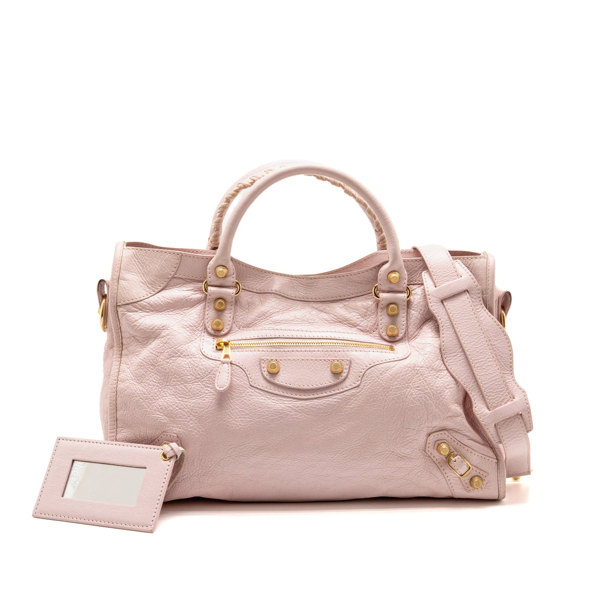 Balenciaga Classic City Bag Aged Calfskin Light Pink GHW