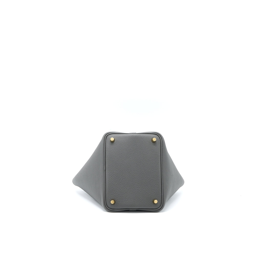 HERMES PICOTIN 18 LOCK BAG CLEMENCE GRAPHITE GHW