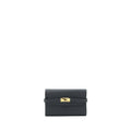 HERMES KELLY WALLET COMPACT WALLET BLACK GHW