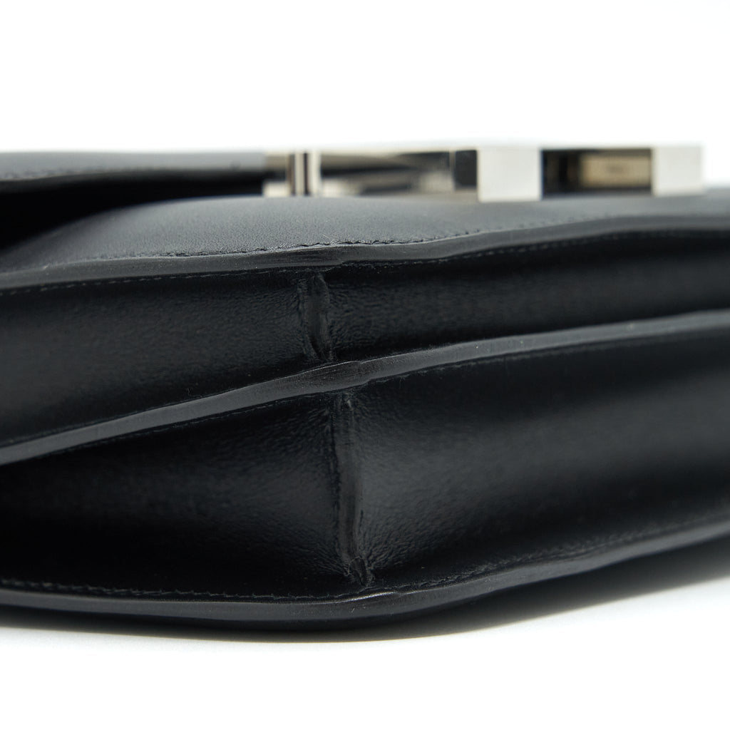 Hermes Mini Constance Monsieur Black With Lizard Buckle / Ombré