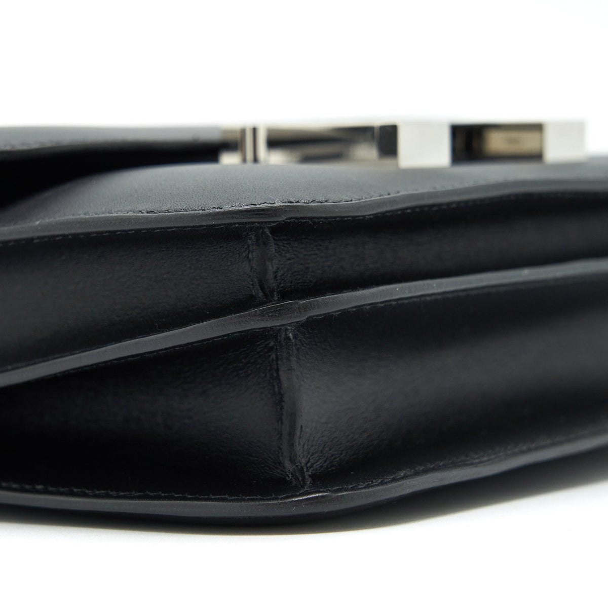 Hermes Mini Constance Monsieur Black With Lizard Buckle / Ombré