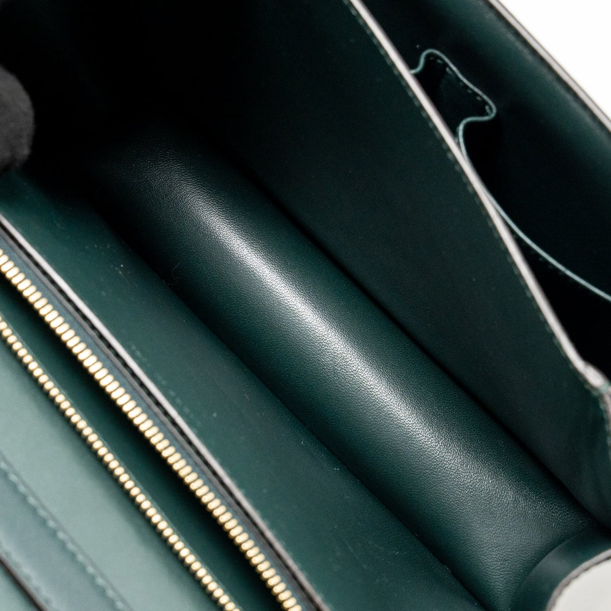 Celine Medium Classic Box Bag Calfskin Dark Green GHW