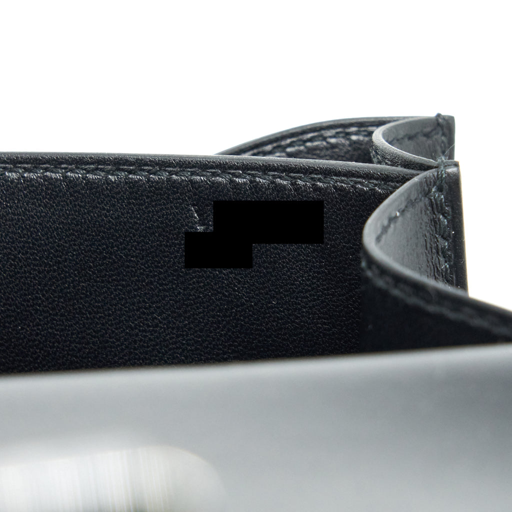 Hermes Mini Constance Monsieur Black With Lizard Buckle / Ombré