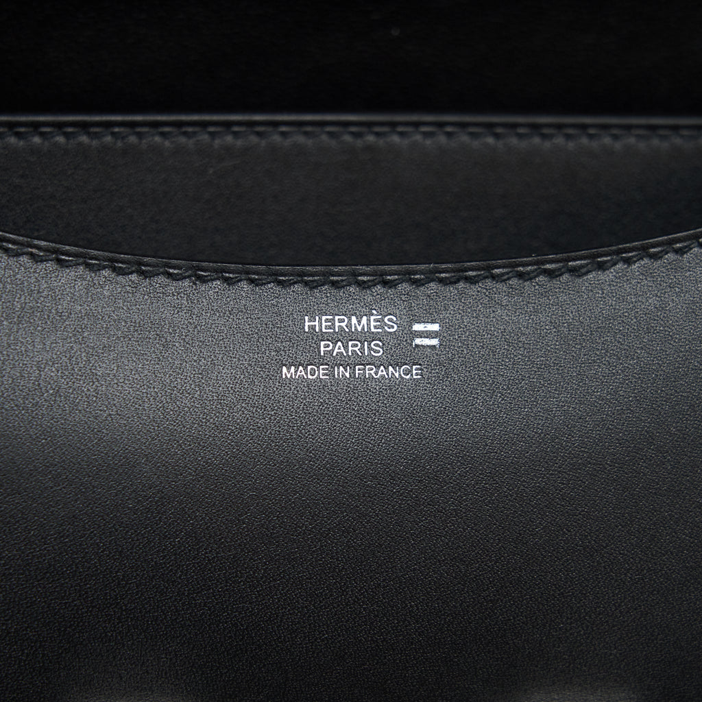HERMES MINI CONSTANCE MONSIEUR BLACK WITH LIZARD BUCKLE / OMBRÉ