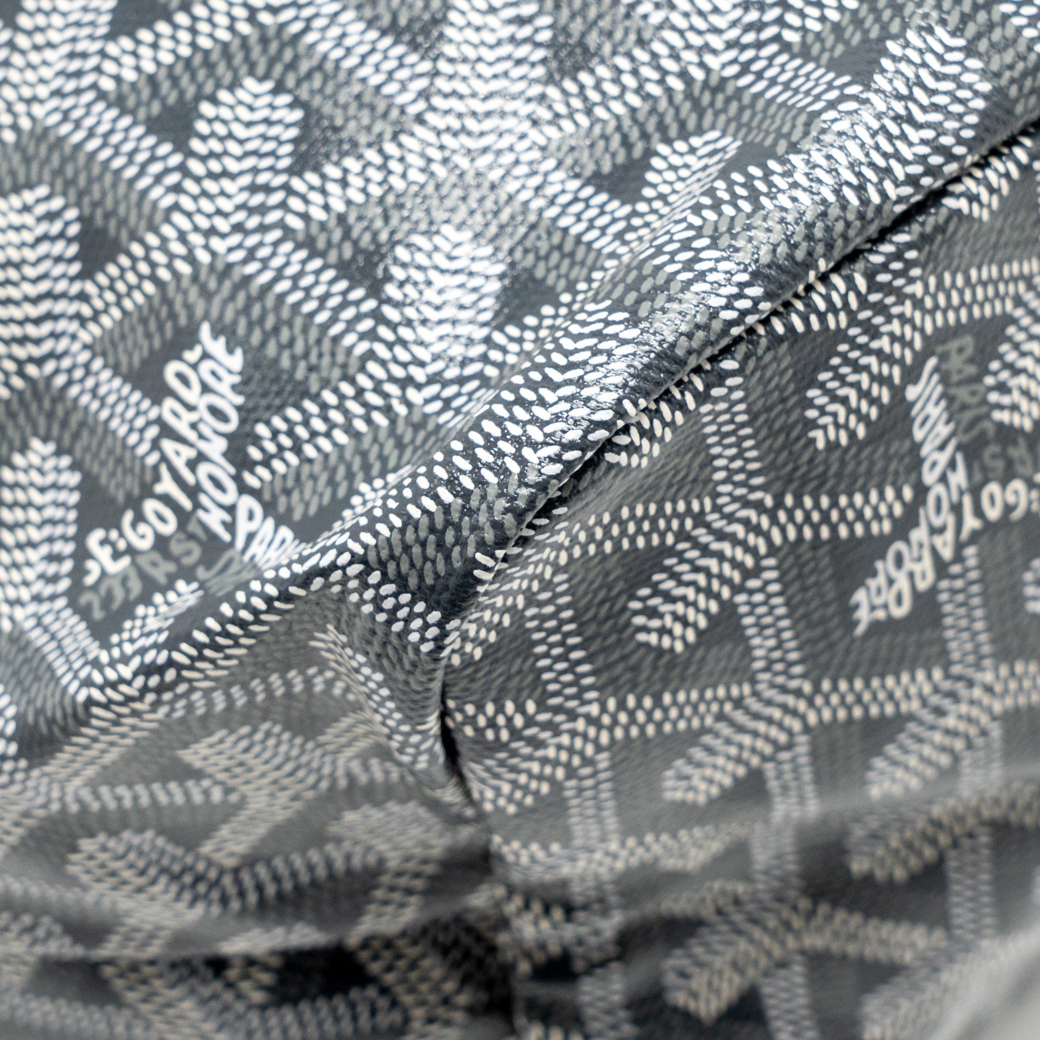 GOYARD SAINT LOUIS PM TOTE BAG GOAYRDINE CANVAS/CALFSKIN GREY SHW