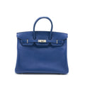 Hermes Birkin 35 Epsom Blue De Malte SHW