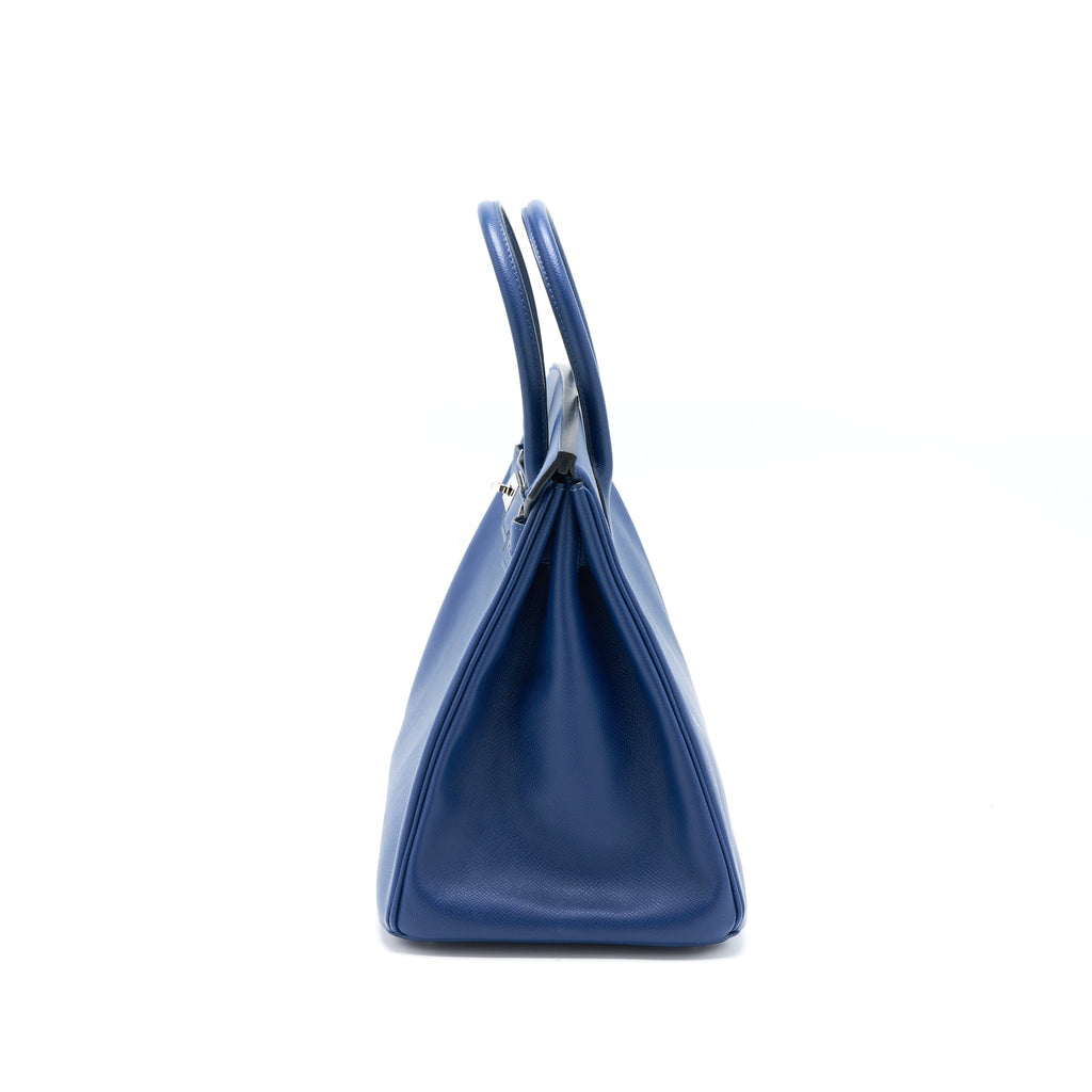 Hermes Birkin 35 Epsom Blue De Malte SHW