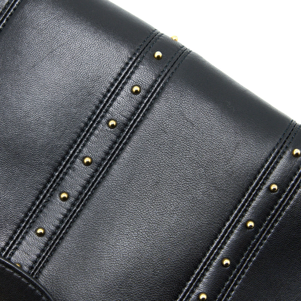 VALENTINO ROCKSTUD FLAP BAG LAMBSKIN BLACK GHW
