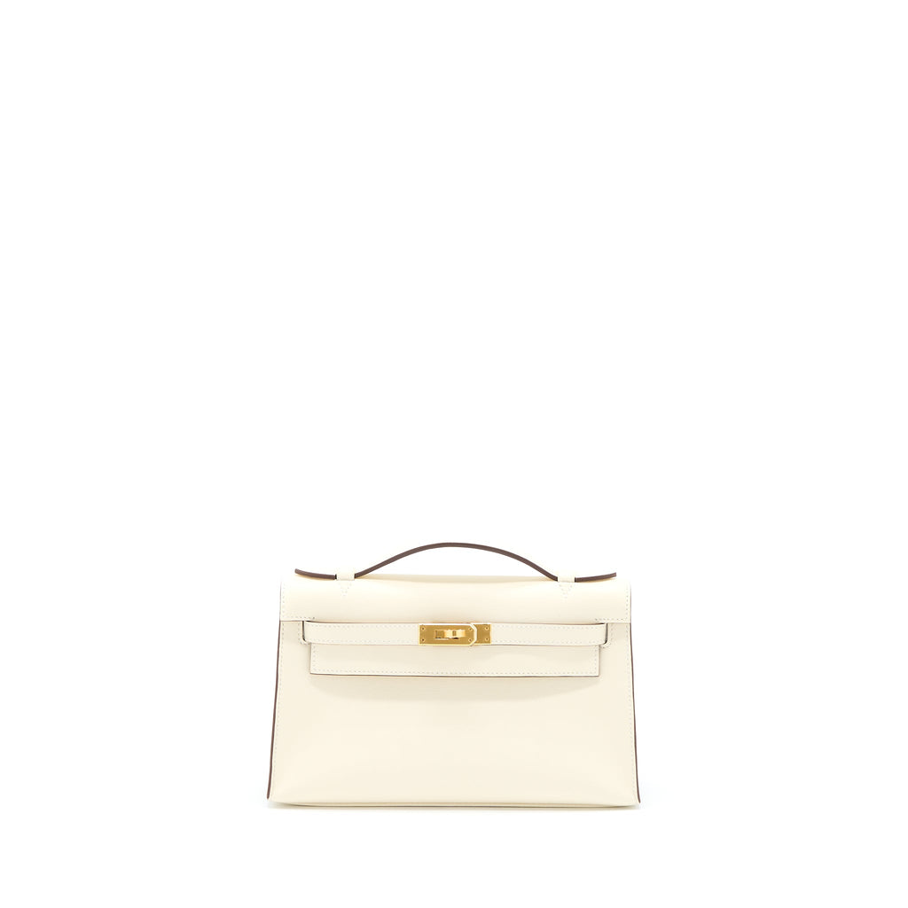 HERMES KELLY POCHETTE SWIFT NATA GHW