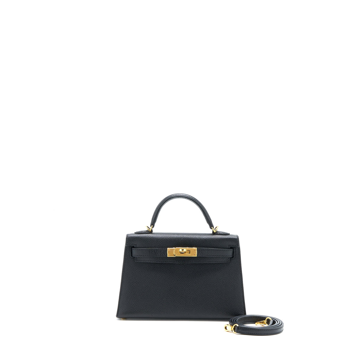 Hermes Mini Kelly II Epsom Black GHW