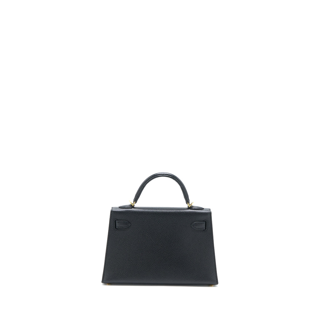 Hermes Mini Kelly II Epsom Black GHW