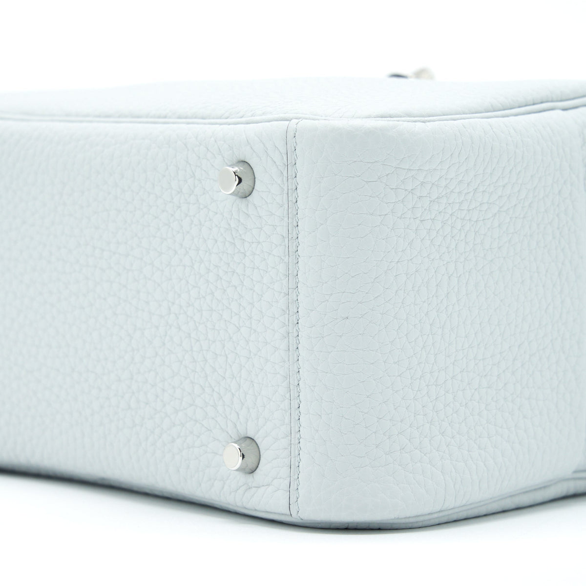 Hermes Mini Lindy Clemence Blue Pale SHW