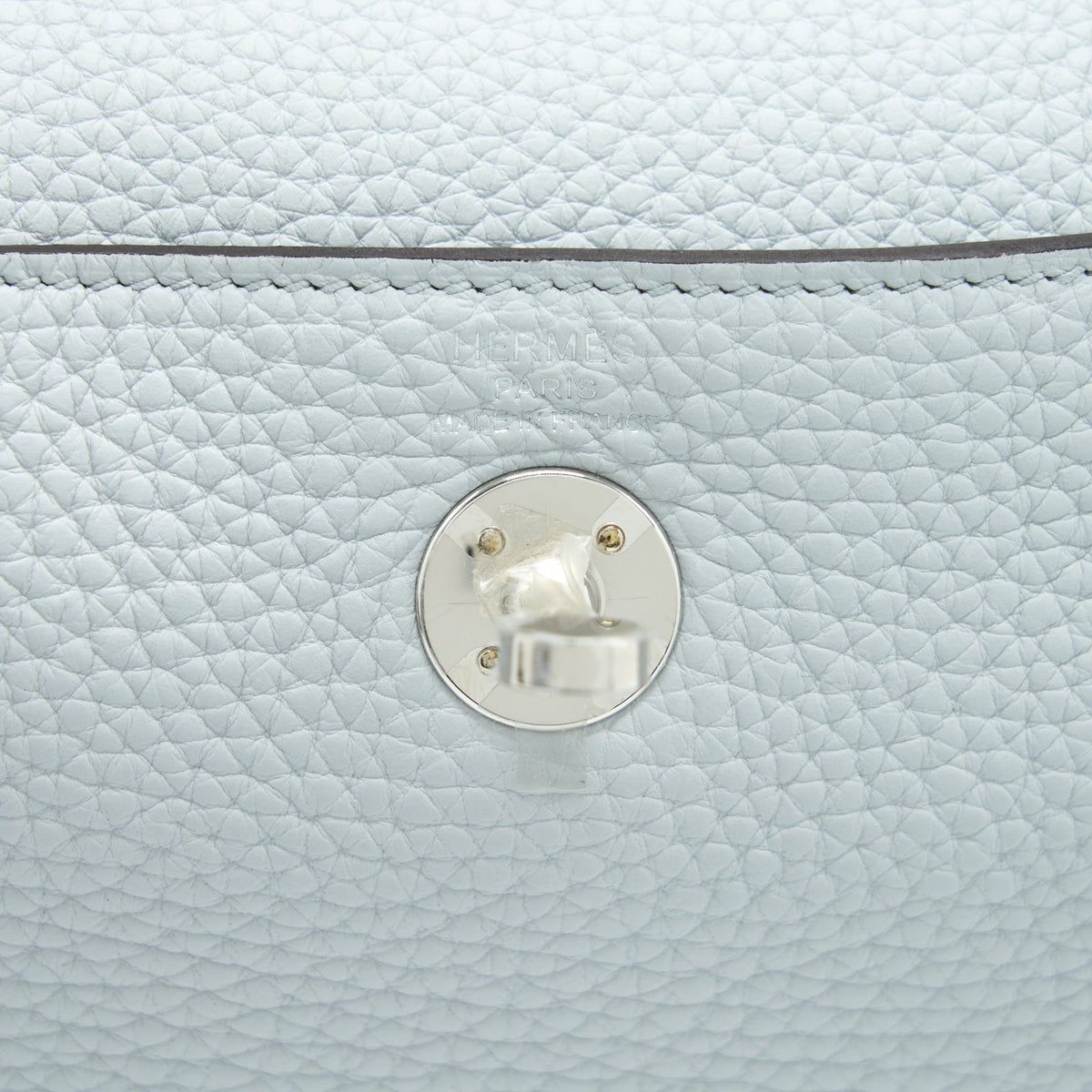 Hermes Mini Lindy Clemence Blue Pale SHW
