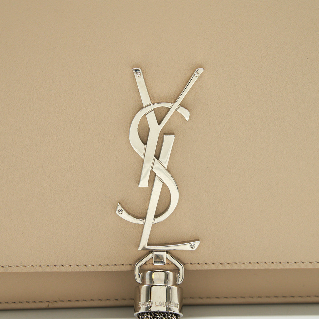 SAINT LAURENT / YSL KATE CHAIN WALLET IN BEIGE SHW