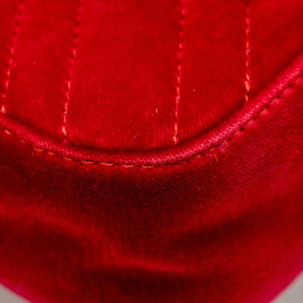 GUCCI SMALL GG MARMONT BAG VELVET RED GHW