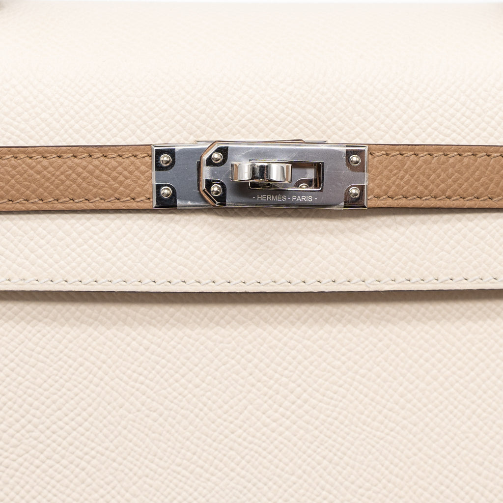 Hermes Kelly 25 Sellier Epsom Nata/Chai/Gris Meyer SHW