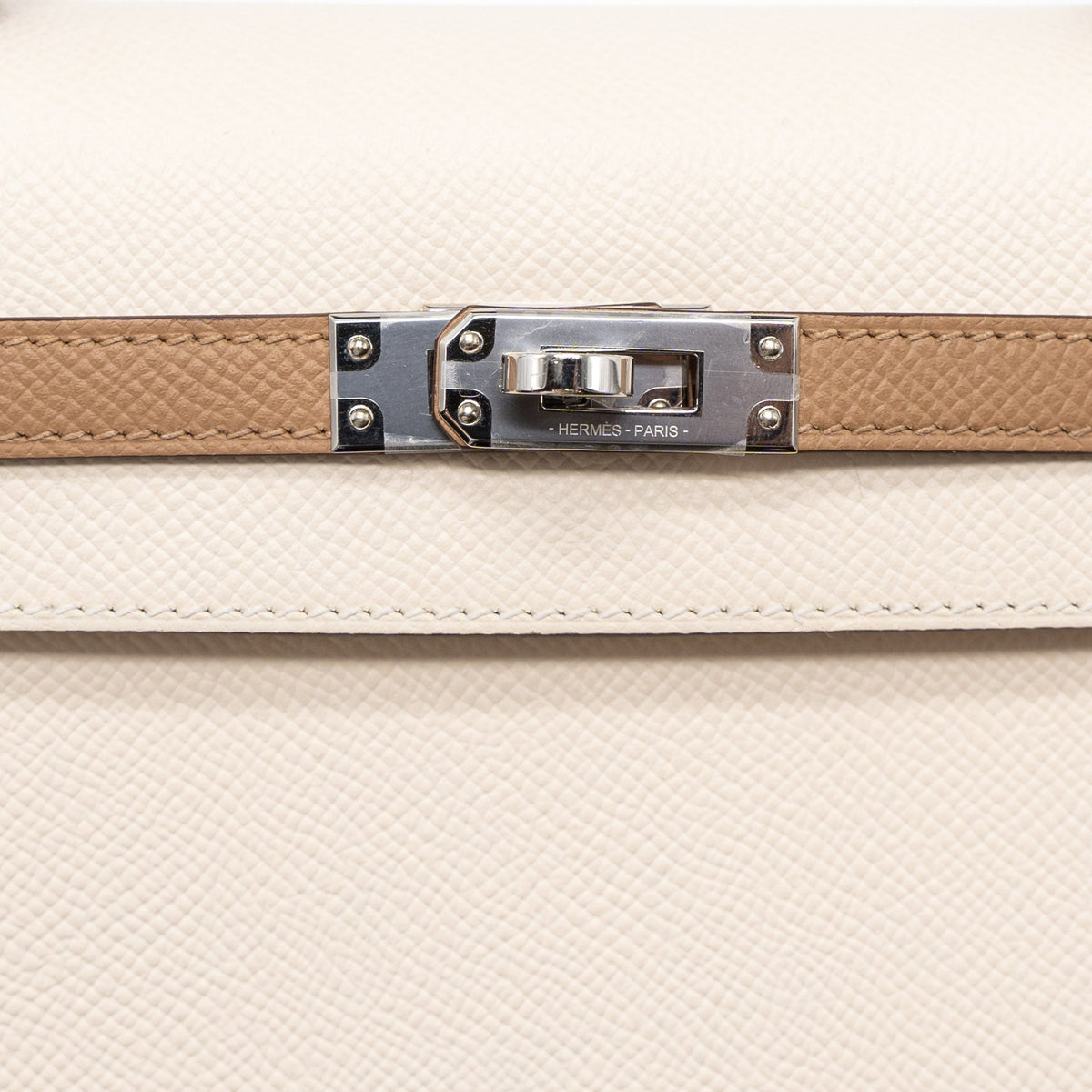Hermes Kelly 25 Sellier Epsom Nata/Chai/Gris Meyer SHW