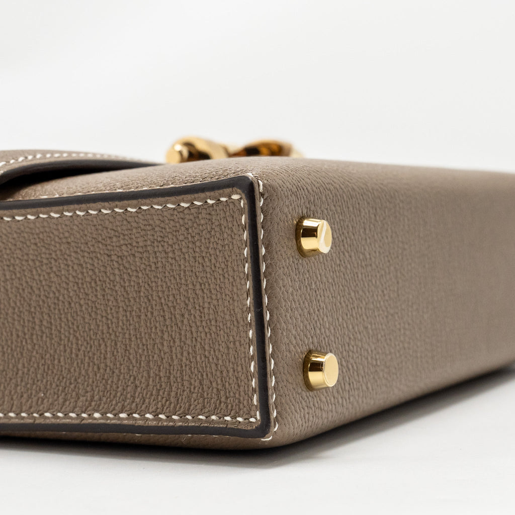 HERMES MINI VERROU CHÈVRE MYSORE ETOUPE LGHW
