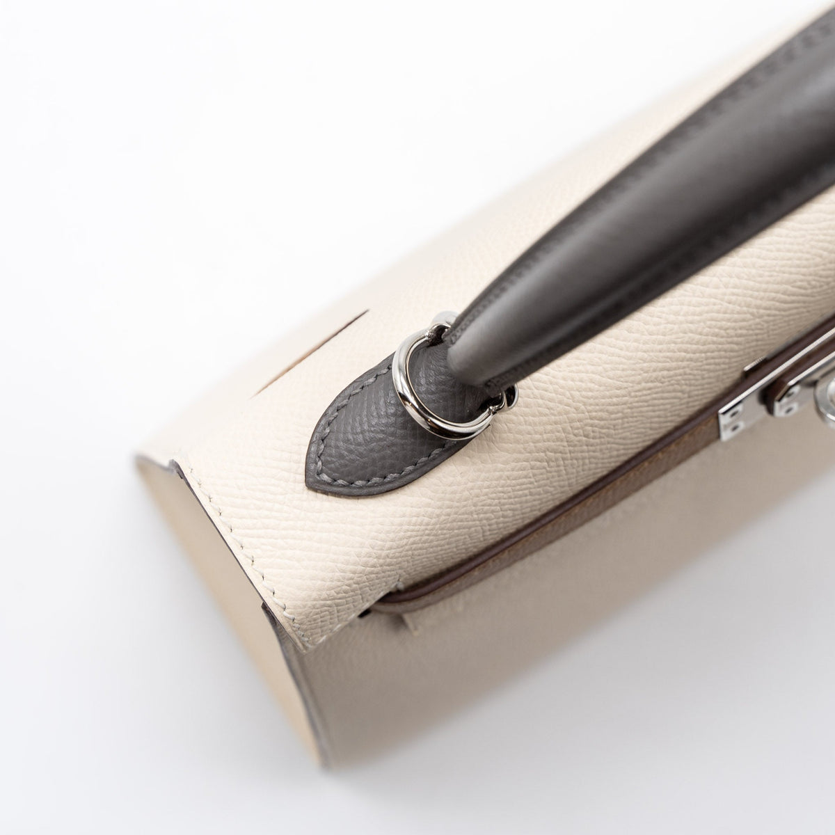 Hermes Kelly 25 Sellier Epsom Nata/Chai/Gris Meyer SHW