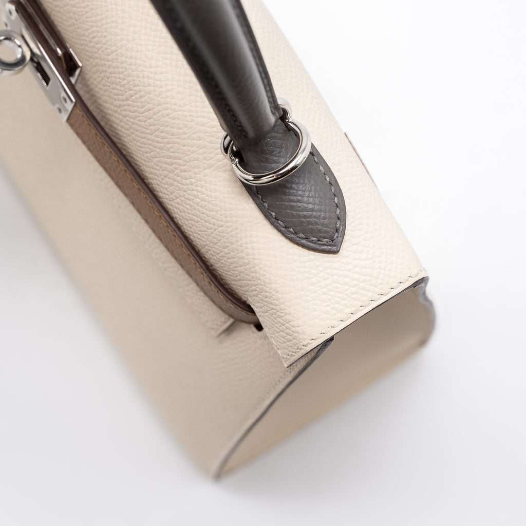 Hermes Kelly 25 Sellier Epsom Nata/Chai/Gris Meyer SHW