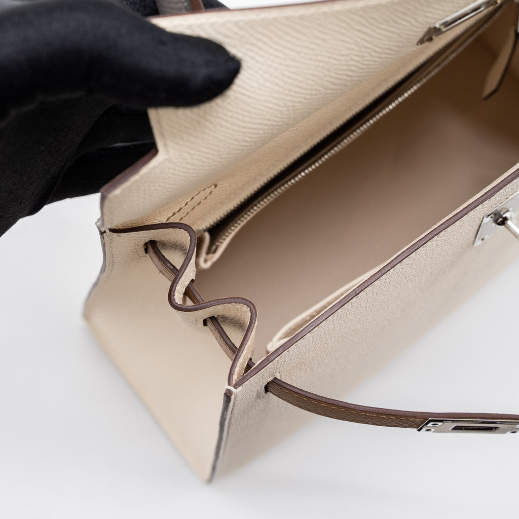Hermes Kelly 25 Sellier Epsom Nata/Chai/Gris Meyer SHW