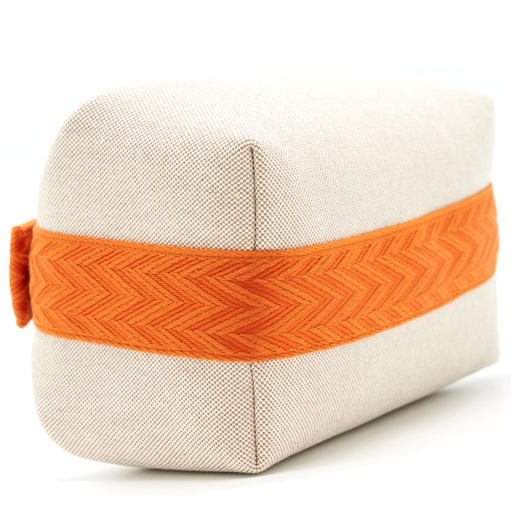 HERMES TROUSSE DE TOILETTE BRIDE A BRACPETIT MODELE BEIGE/ORANGE