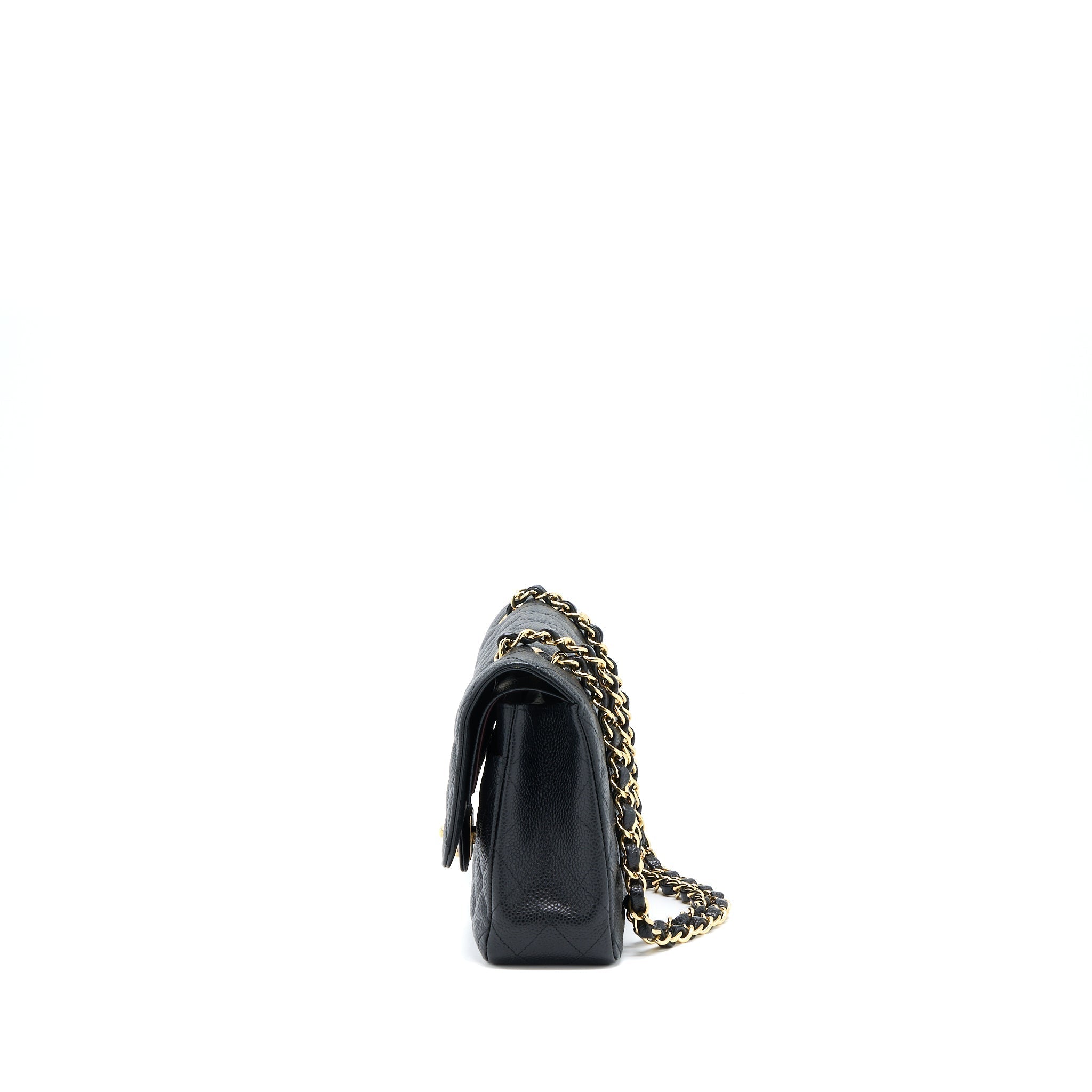 CHANEL MEDIUM CLASSIC DOUBLE FLAP BAG CAVIAR BLACK GHW