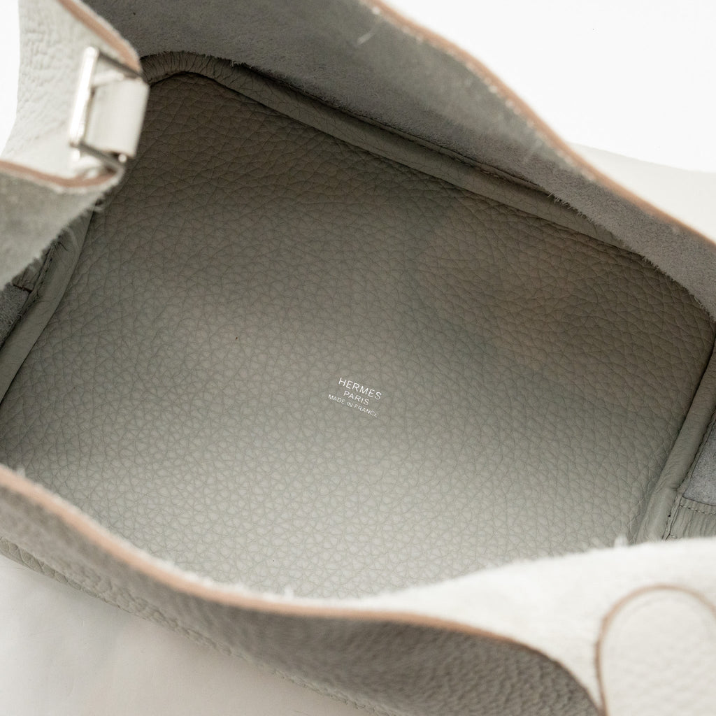 HERMES PICOTIN 22 LOCK BAG CLEMENCE 80 GRIS PERLE SHW