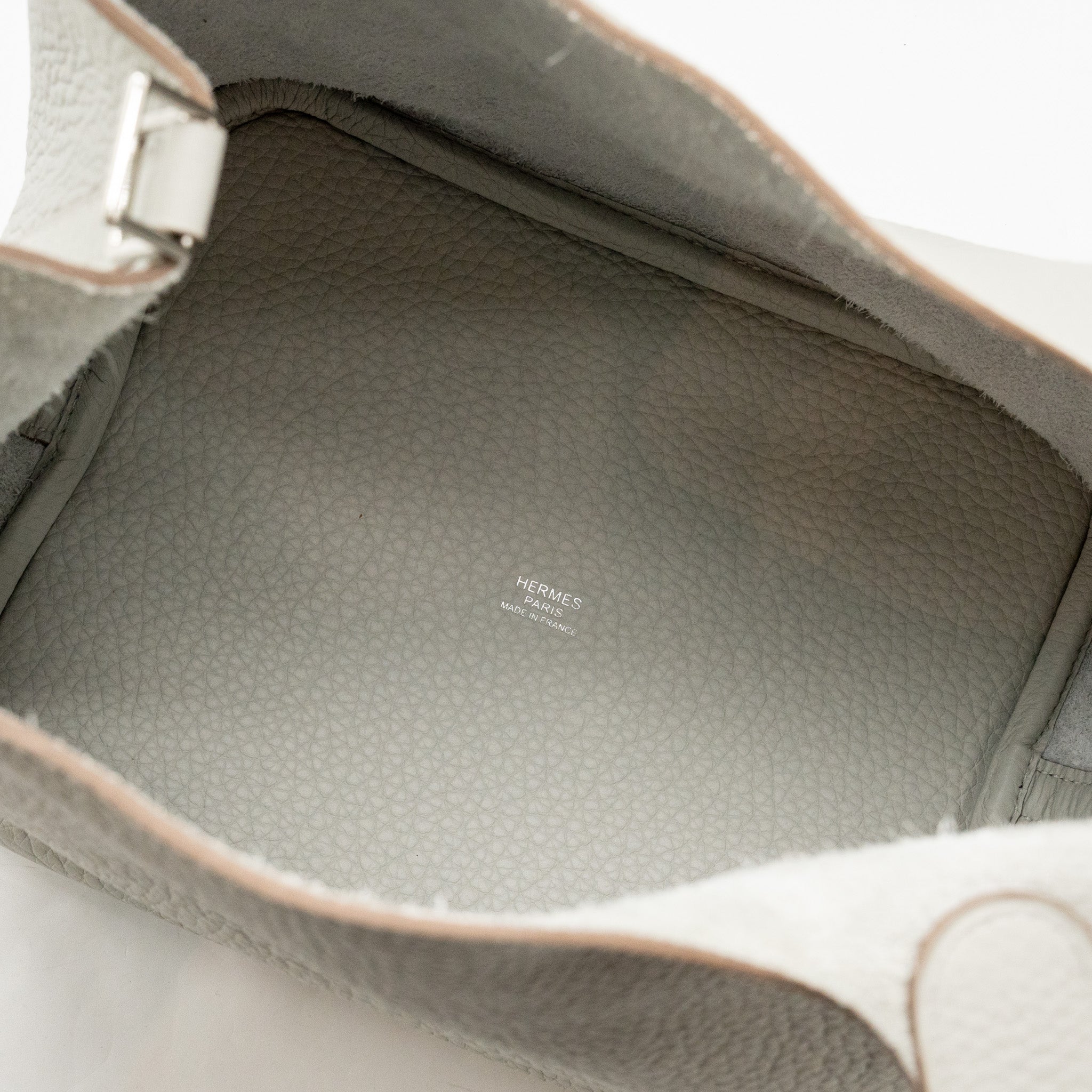 HERMES PICOTIN 22 LOCK BAG CLEMENCE 80 GRIS PERLE SHW