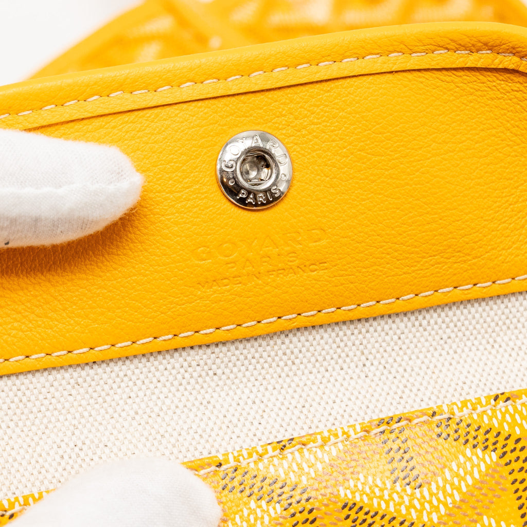 GOYARD MINI ANJOU TOTE BAG GOYARDLINE CANVAS / LEATHER YELLOW SHW