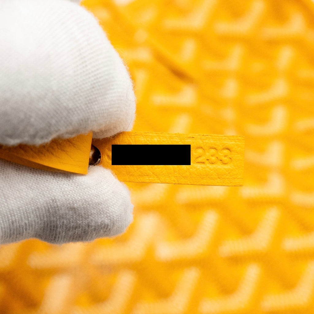 GOYARD MINI ANJOU TOTE BAG GOYARDLINE CANVAS / LEATHER YELLOW SHW