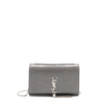 SAINT LAURENT KATE BAG CROC EMBOSSED-CALFSKIN GREY SHW