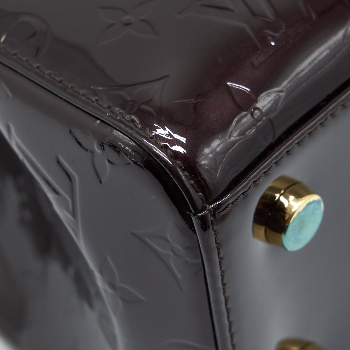 LOUIS VUITTON AMARANTE MONOGRAM VERNIS BREA MM BAG GHW