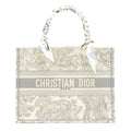 DIOR SMALL DIOR BOOK TOTE GRAY TOILE DE JOUY EMBROIDERY AN EXTRA DIOR TWILLY