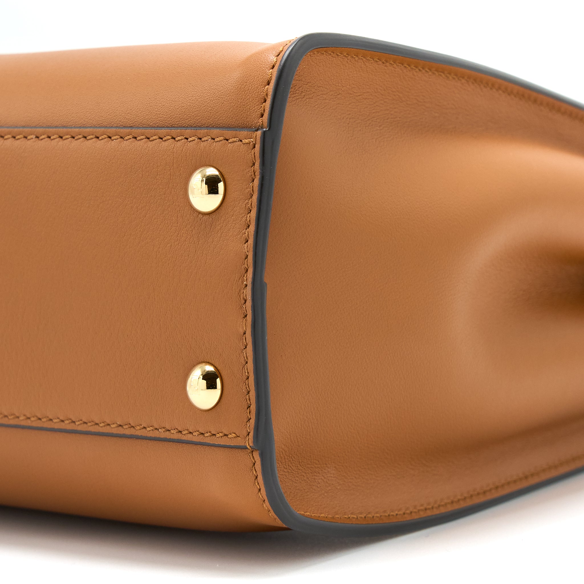 FENDI MEDIUM PEEKABOO BAG CALFSKIN CARAMEL GHW