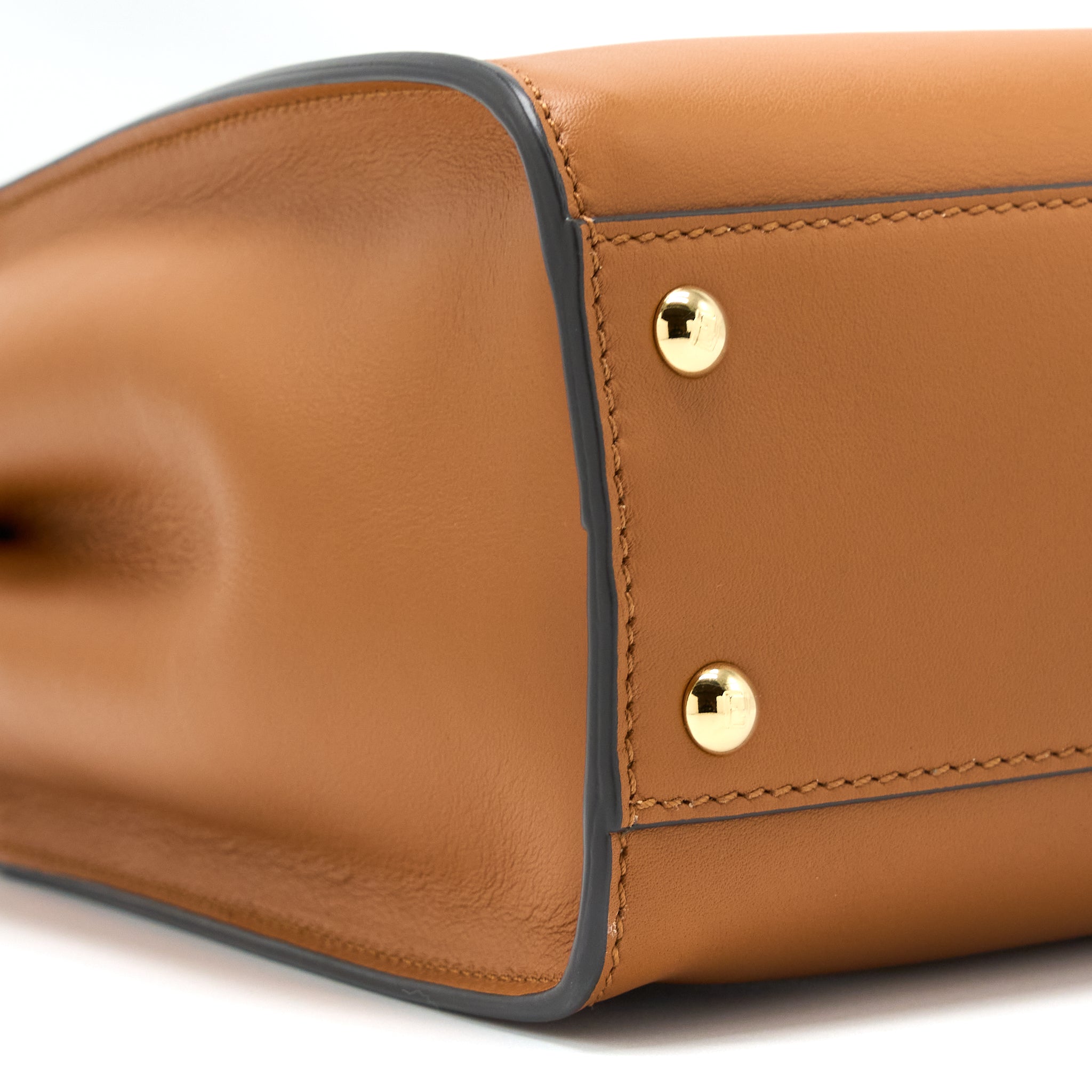 FENDI MEDIUM PEEKABOO BAG CALFSKIN CARAMEL GHW