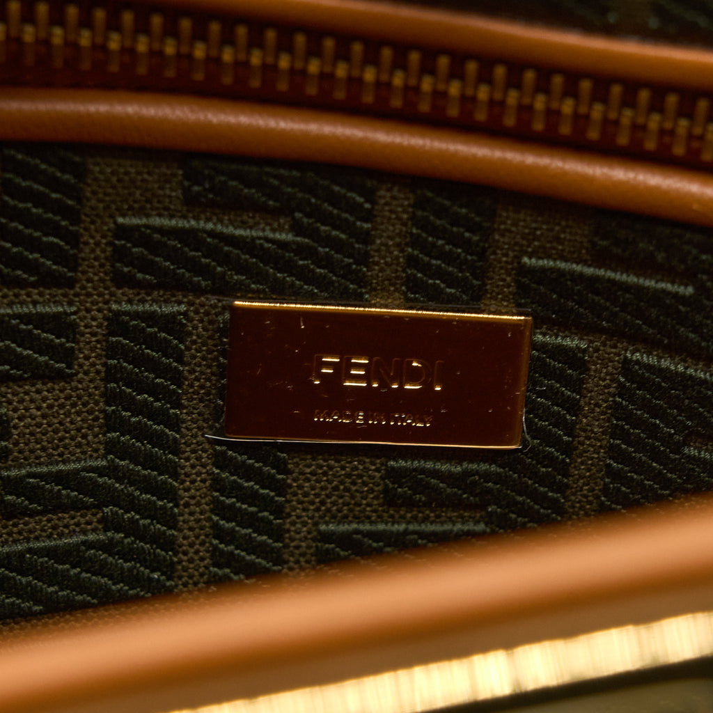 FENDI MEDIUM PEEKABOO BAG CALFSKIN CARAMEL GHW