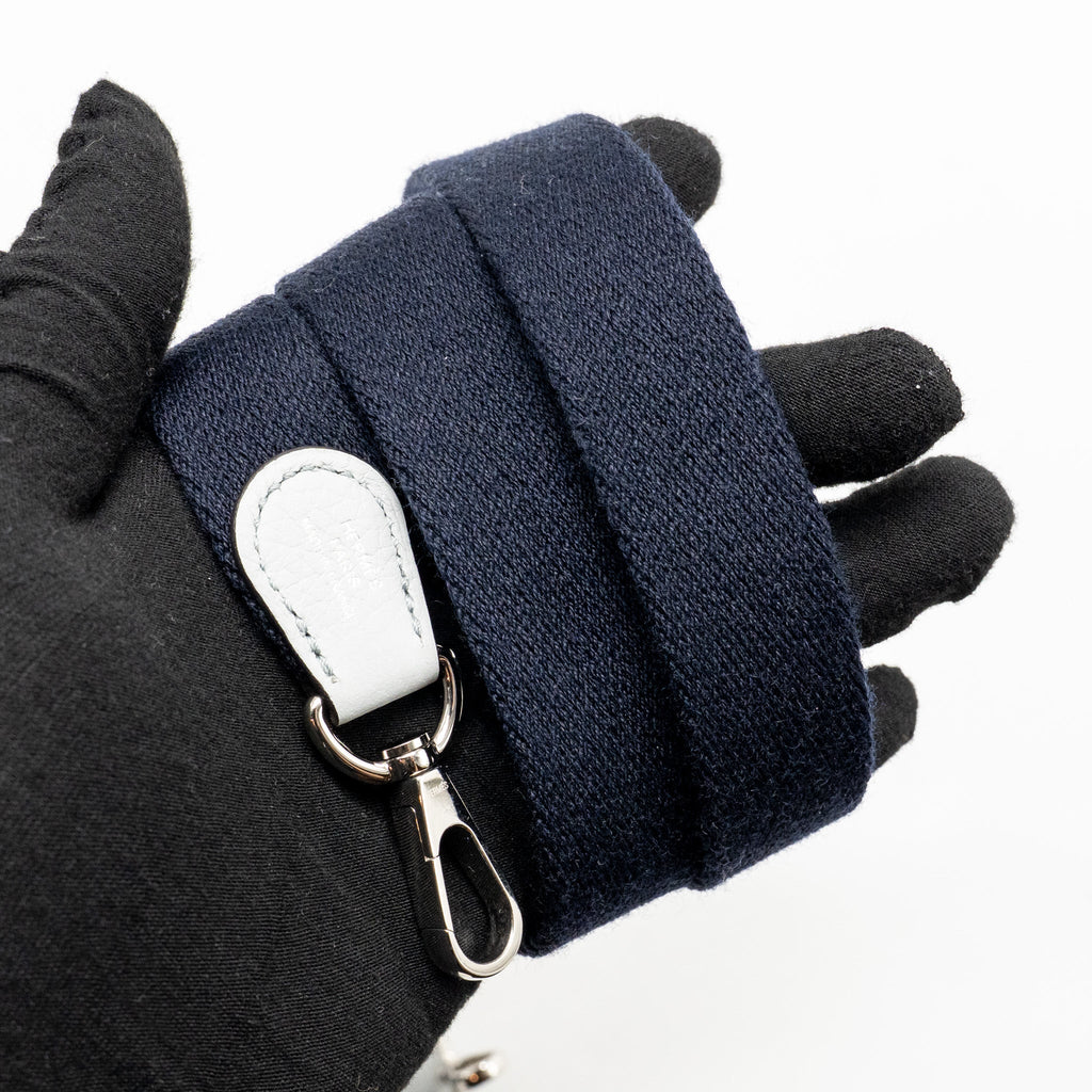 HERMES MINI EVELYNE CLEMENCE BLEU PALE/ BLEU INDIGO SHW