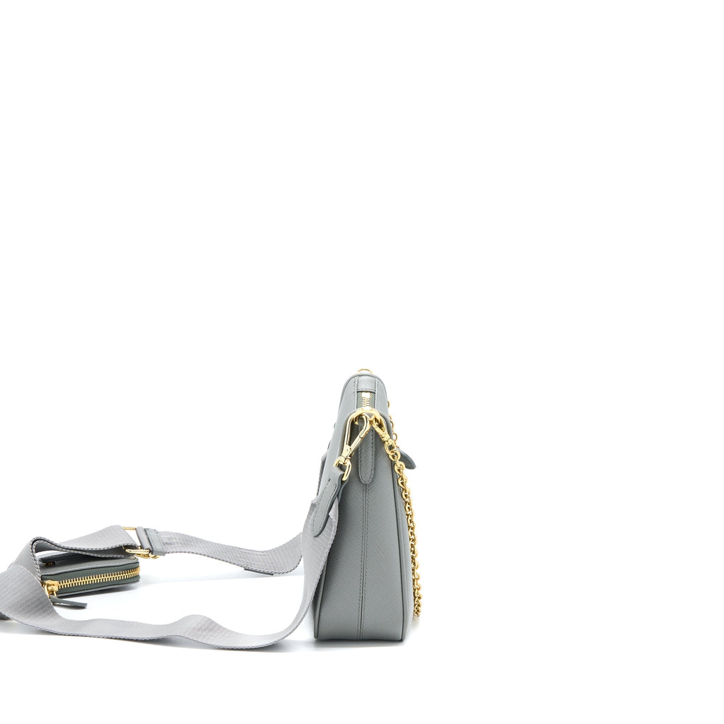 PRADA RE-EDITION 2005 SAFFIANO GREY GHW
