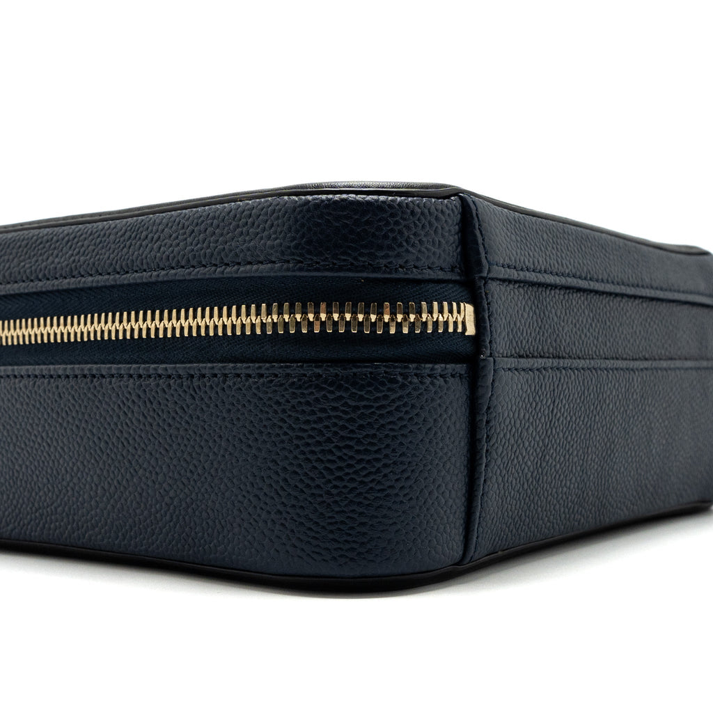 CHANEL FILIGREE CAMERA BAG CAVIAR DARK BLUE/ BLACK GHW