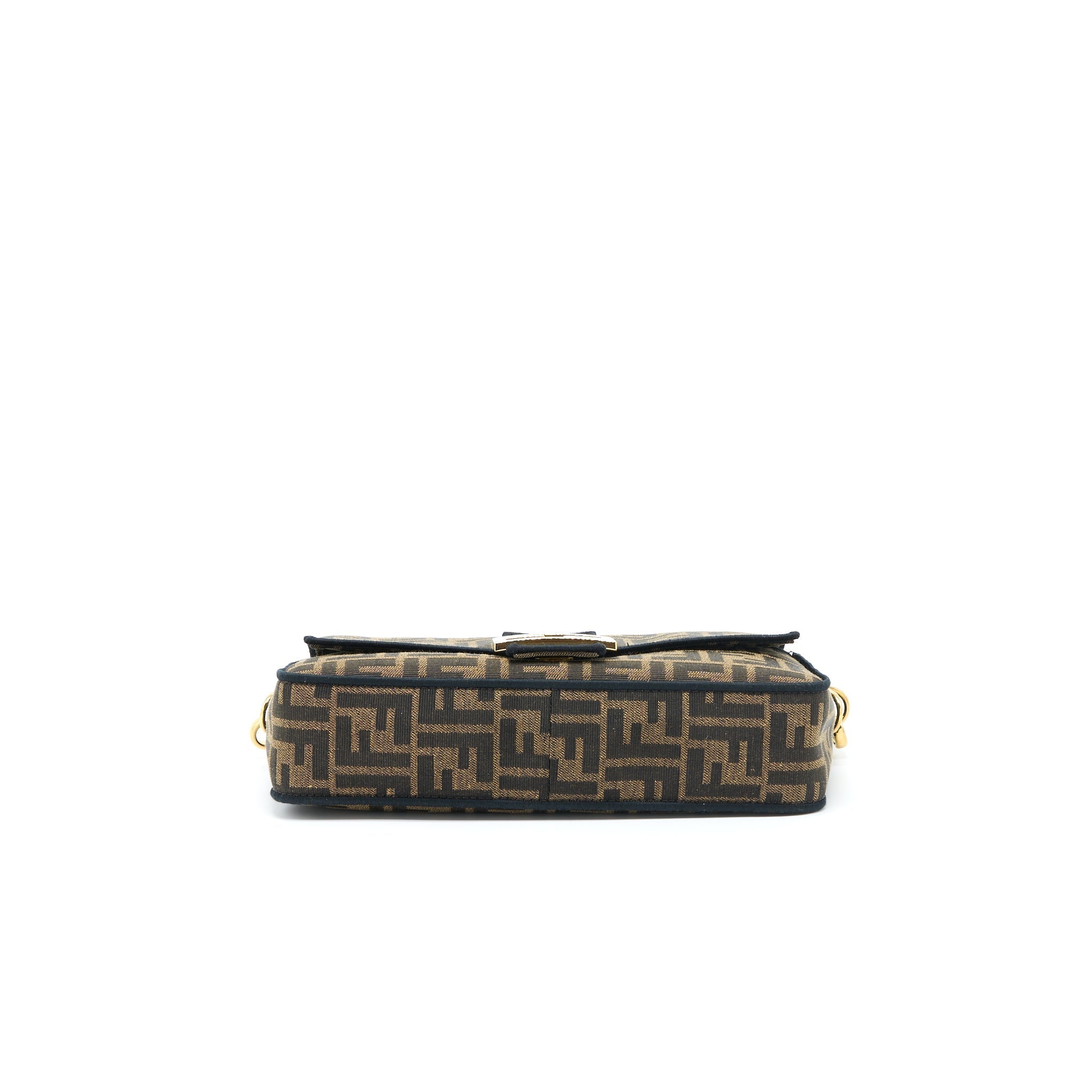 FENDI BAGUETTE BAG FF JACQUARD FABRIC BROWN GHW