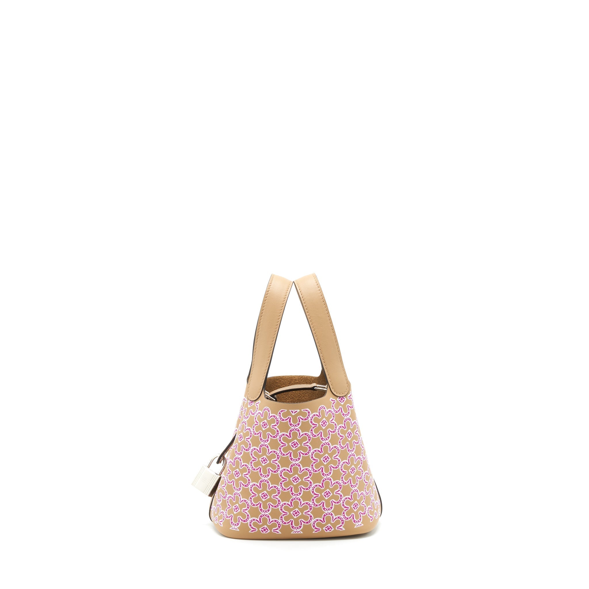HERMES MICRO LUCKY DAISY PICOTIN 14 SWIFT CHAI/ROSE/BLANC SHW